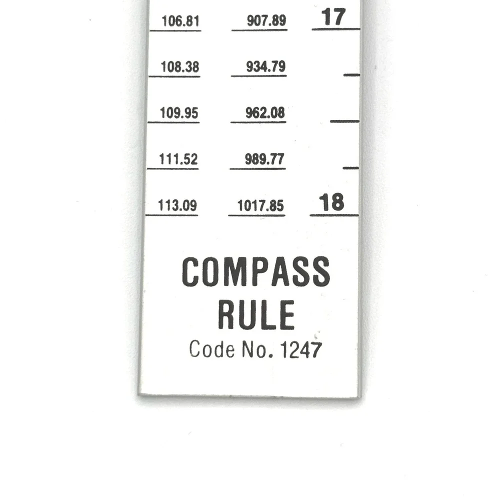 VTG Alumicolor Compass Rule Pattern Drafting Tool 18